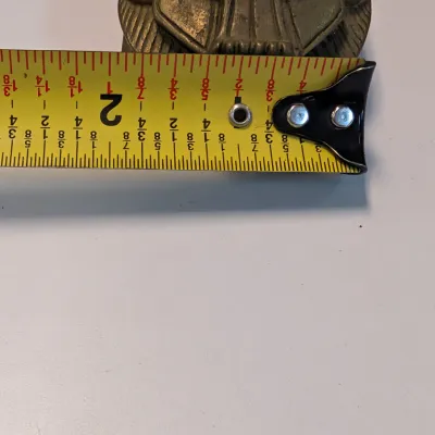 Vintage Brass Scarab Paperweight Figure Hieroglyphics Antique Artisan