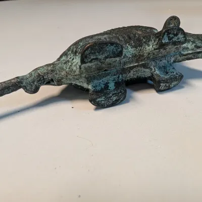 Solid Brass Armadillo, Cat & Grasshoppers