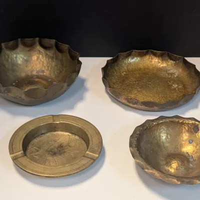 Brass Trinket & Cigarette Bowls