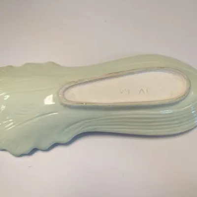 Fruit Depicted Hand Painted Relish Dishes, Celery Shaped Dish & West German Apple Sauce Pot