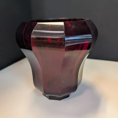 Ruby Red Vases & Bowl
