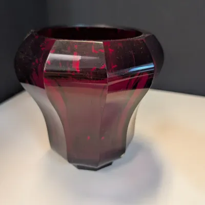 Ruby Red Vases & Bowl