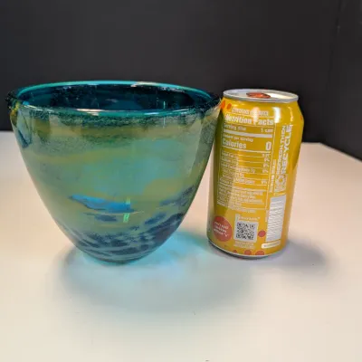 Hand Made Art Deco Glass Bowl Signed