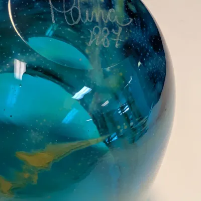 Hand Made Art Deco Glass Bowl Signed