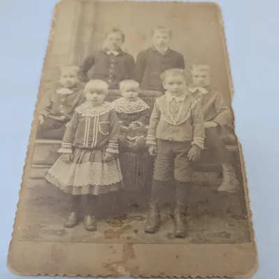 Antique Photograph & 1949 Post Card & Ivanhoe By Sir Walter Scott Bart 1900 Book