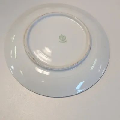 9 1/2" American Limoges Mandarin Green Trillium 22K Gold Plate Vintage 6" RS Germany Plate & 7 3/4" E.B. Lattorff...