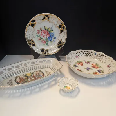 Antique Porcelain Reticulated Dishes #18