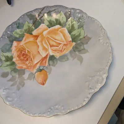 Hand-painted Beyer & Brock Rudolstadt Dish, Sevres & Limoges LDBC Flambeau Porcelain Plates #17