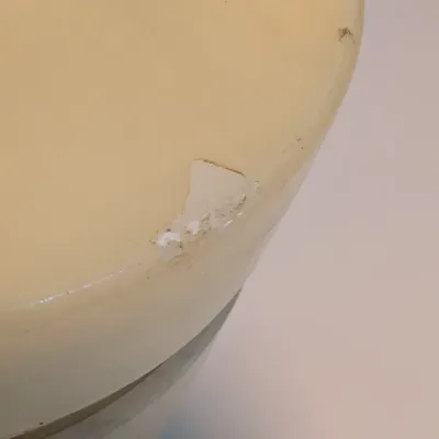 Vintage Italian Alabaster Hinged Trinket Box w/ Brass Bands