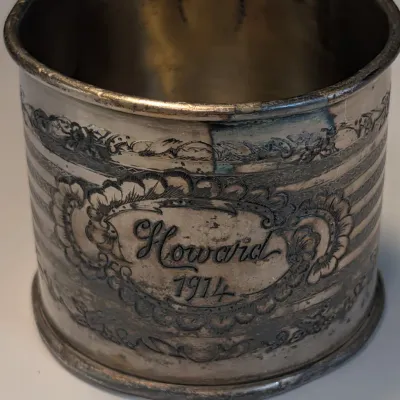 Antique Knickerbocker Silver Co. Cup Model 1457 Engraved Howard 1914