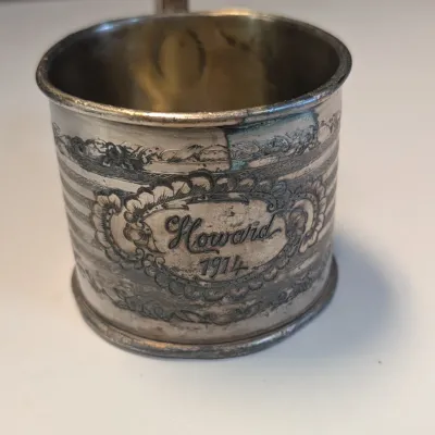 Antique Knickerbocker Silver Co. Cup Model 1457 Engraved Howard 1914