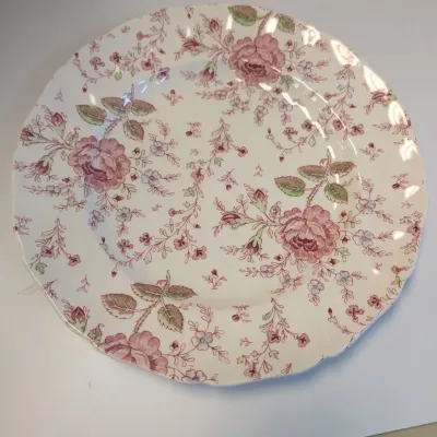 Rose Chintz, Harvest Time & The Old Mill Made In England Hand Engraving Johnson Bros Plates #16