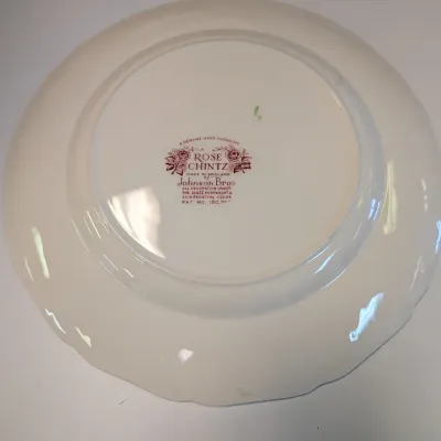 Rose Chintz, Harvest Time & The Old Mill Made In England Hand Engraving Johnson Bros Plates #16