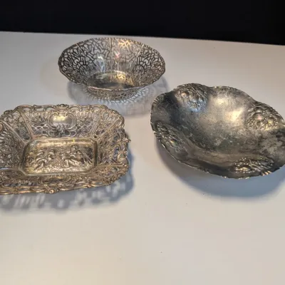 Pierced Trinket Dishes & Bowl
