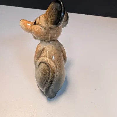 Vintage Porcelain Glazed Mouse Figurine