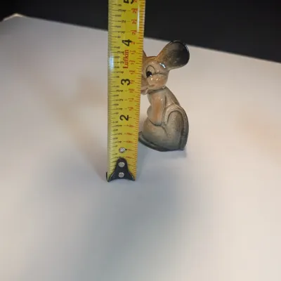 Vintage Porcelain Glazed Mouse Figurine