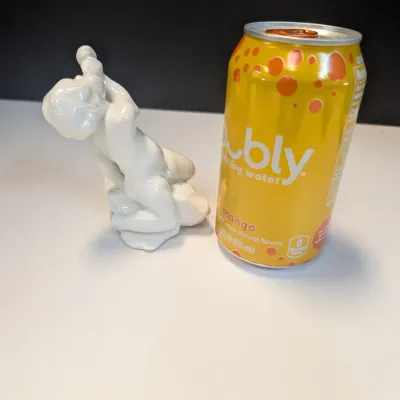 Porcelain Boy On Dolphin Figurine Bing & Grondahl 1950's