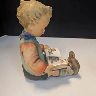 Vintage M.I. Hummel "Book Worm" Boy Sitting Figurine W. Germany
