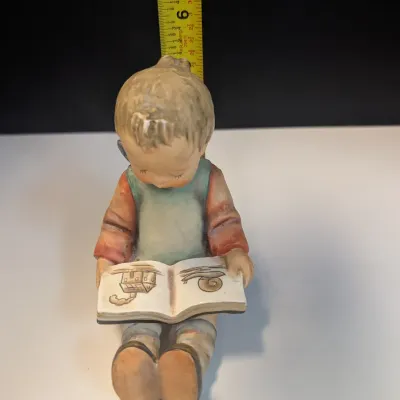 Vintage M.I. Hummel "Book Worm" Boy Sitting Figurine W. Germany