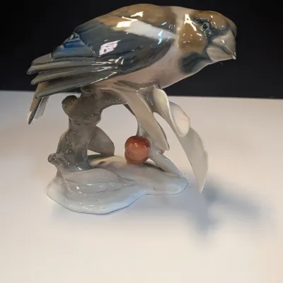 1940's Rosenthal Hawfinch In Cherry Tree figurine Kunstabteilung Germany