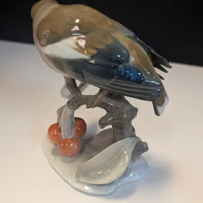 1940's Rosenthal Hawfinch In Cherry Tree figurine Kunstabteilung Germany