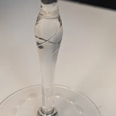 4 - Etched Crystal Wine Or Water Glassware