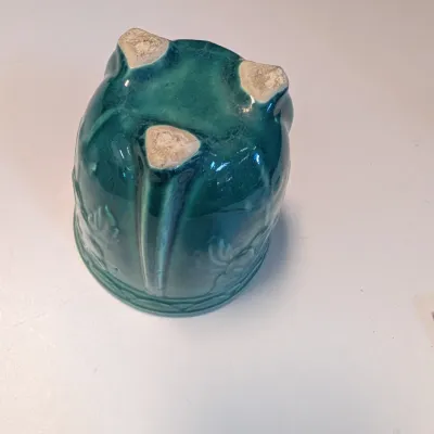 Vintage Glazed USA Flower Wall Pocket & Flower Vase