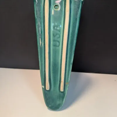 Vintage Glazed USA Flower Wall Pocket & Flower Vase