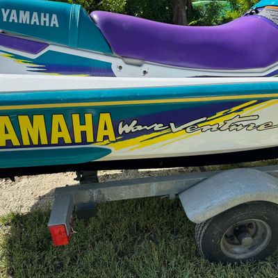 Sale Photo Thumbnail #92: Includes trailer. There is no title for the trailer. Not tested. Two-cylinder, two-stroke, 80hp, 710 cc. VIN: YAMA3866H596.