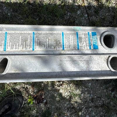 Sale Photo Thumbnail #121: This is a 24-foot aluminum extension ladder.
