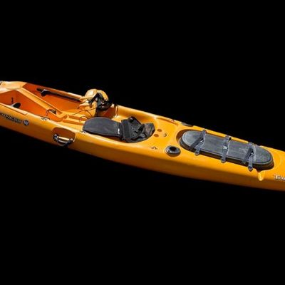Sale Photo Thumbnail #125: Made by Wilderness Systems. This is a classic touring and fishing kayak, known for its speed and stability. Measurement: 16’L. General age related wear.