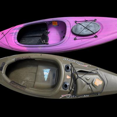 Sale Photo Thumbnail #134: Includes a Waterquest Excursion 10, and a Lifetime 10-foot sit-in kayak. Two kayaks. There is age related wear.