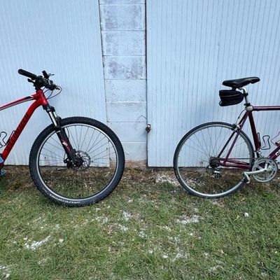 Sale Photo Thumbnail #141: Includes a Specialized hybrid and a Cannondale road bike. Two bicycles.