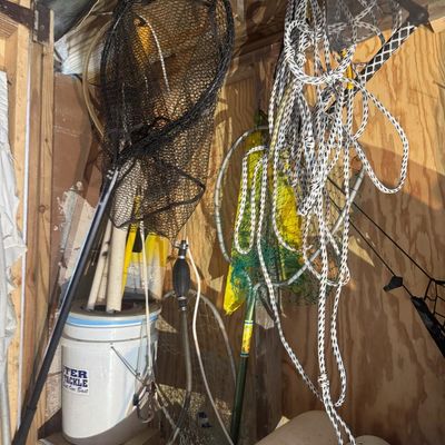 Sale Photo Thumbnail #165: Includes fuel cans, oars, bicycle helmets, fishing nets, and more.