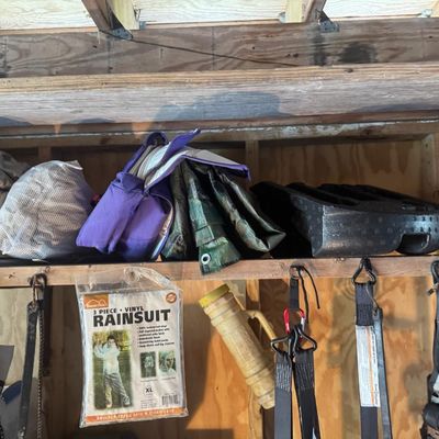 Sale Photo Thumbnail #177: Includes a car jack, cargo straps, a dive knife, fishing tackle, and more.