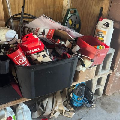 Sale Photo Thumbnail #185: Includes marine gas cans, tools, sporting goods, and more.