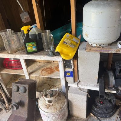 Sale Photo Thumbnail #198: Includes LP tanks, bicycle carrier, aluminum ramps, and more.