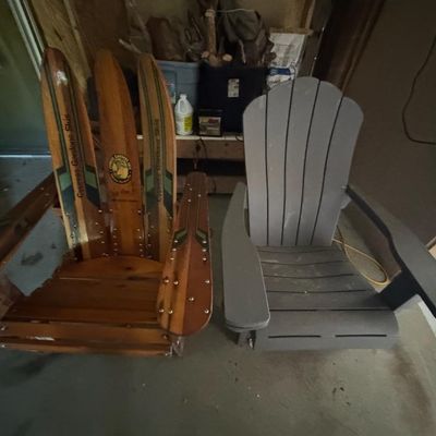 Sale Photo Thumbnail #215: Includes a durable Keder plastic chair, and a custom designed chair made from water skis.