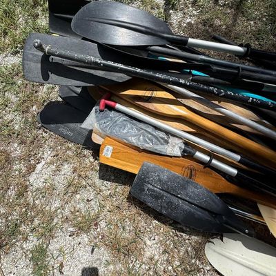 Sale Photo Thumbnail #232: Includes canoe paddles, kayak paddles, paddle board paddles, and more. Total of 15+ pieces.