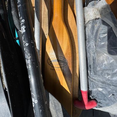Sale Photo Thumbnail #230: Includes canoe paddles, kayak paddles, paddle board paddles, and more. Total of 15+ pieces.