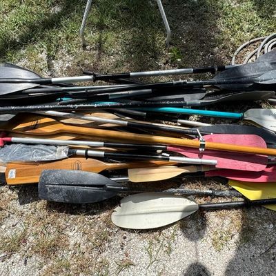 Sale Photo Thumbnail #229: Includes canoe paddles, kayak paddles, paddle board paddles, and more. Total of 15+ pieces.