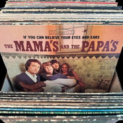 Sale Photo Thumbnail #267: Includes Elvis, The Animals, The Monkees, CCR, Vanilla Fudge, War, Bob Marley, Cheech and Chong, and more. Total of 70+ pieces. There is age related wear. Not tested.