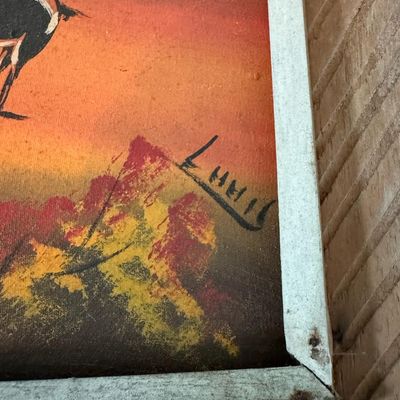 Sale Photo Thumbnail #281: This is believed to be signed Louis, and the attribution may be Jean-Baptiste Louis. It is believed to be a mid-century landscape.