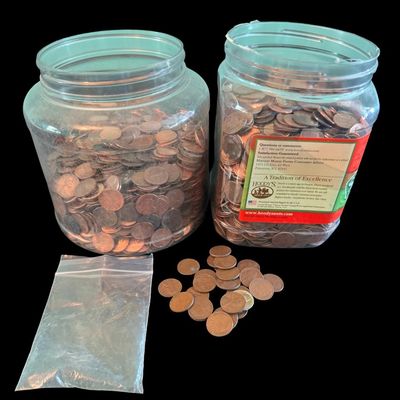 Sale Photo Thumbnail #383: The small ziploc bag has wheat pennies. The rest are unsearched.