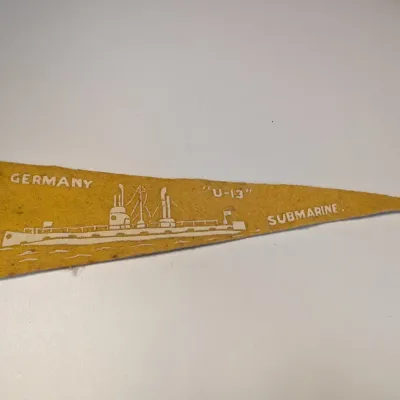 Vintage Martens Bread Premium Felt Pennant WWI "U-13"