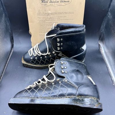 Sale Photo Thumbnail #511: Mens Size 10 1/2. Leather construction, never worn.  Good, clean condition. In original cardboard box. Great collectible or decor items.