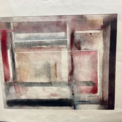 Sale Photo Thumbnail #515: Ready for framing.  Good condition, created in 1980. Approx. 32" x 26".