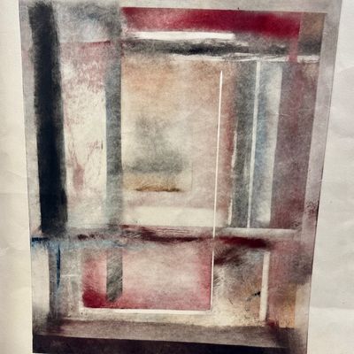 Sale Photo Thumbnail #518: Ready for framing.  Good condition, created in 1980. Approx. 32" x 26".