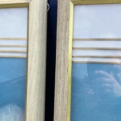 Peter Kitchell Signed Diptych Pair - '6 Inches Under #5' 1990 Abstract Underwater Lithographs