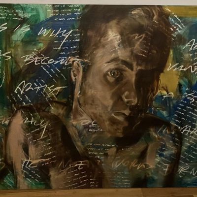 Original Oil Painting "Peer Pressure" by Blaine Anderson 47.5" x 39.5"